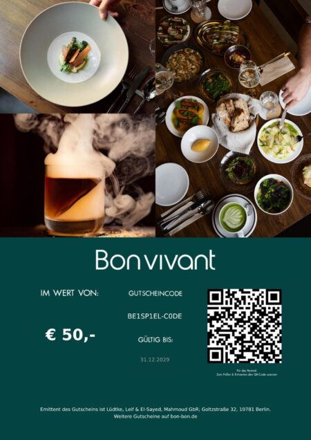 Restaurant-Gutschein für Bonvivant
