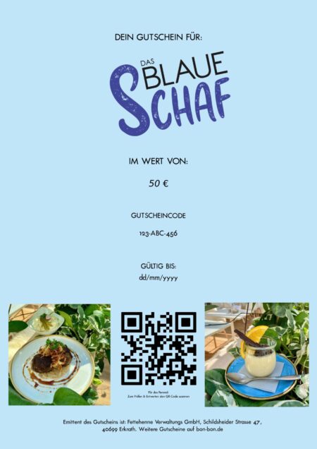 Restaurant-Gutschein für Das blaue Schaf