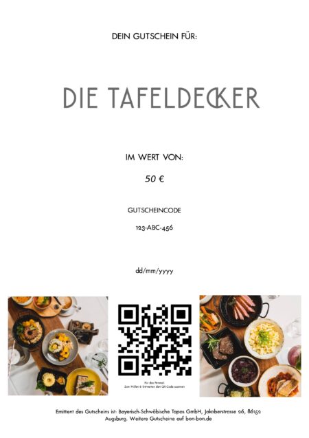 Restaurant-Gutschein für Die Tafeldecker