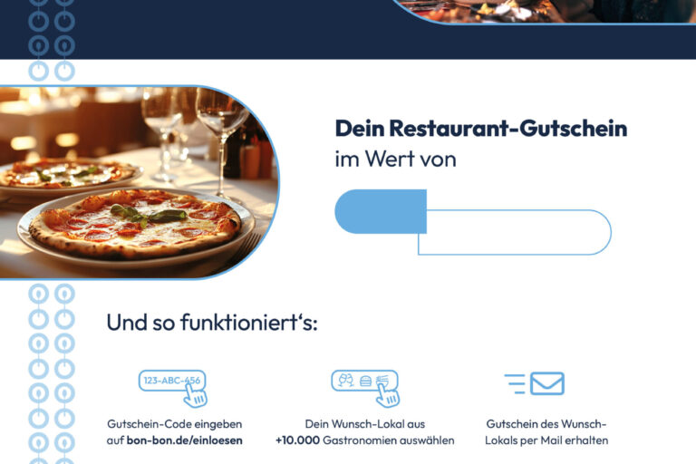 Restaurant Gutschein für Geschenkgutschein für Firmen
