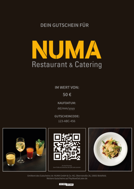 Restaurant-Gutschein für Numa