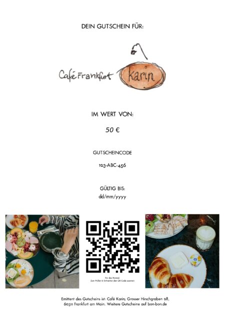Restaurant-Gutschein für Café Karin
