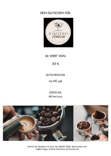 Restaurant-Gutschein für Rösterei Arabica