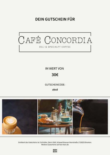 Restaurant-Gutschein für Café Concordia