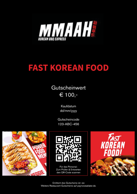 Restaurant-Gutschein für MMAAH