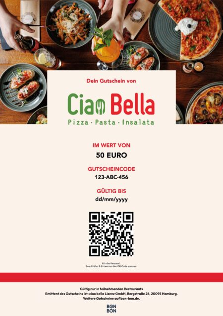 Restaurant-Gutschein für Ciao Bella