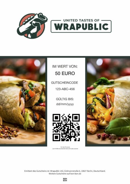 Restaurant-Gutschein für WRAPUBLIC