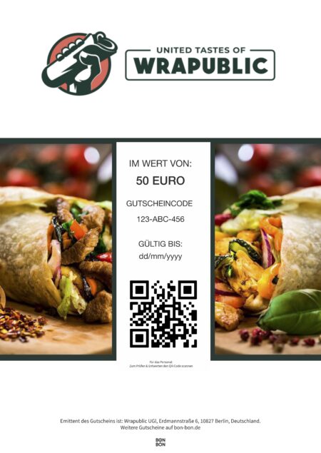 Restaurant-Gutschein für WRAPUBLIC