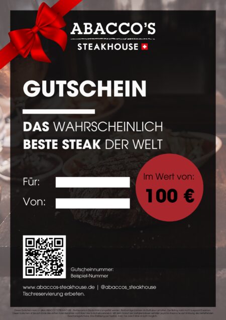 Restaurant-Gutschein für ABACCO’S STEAKHOUSE