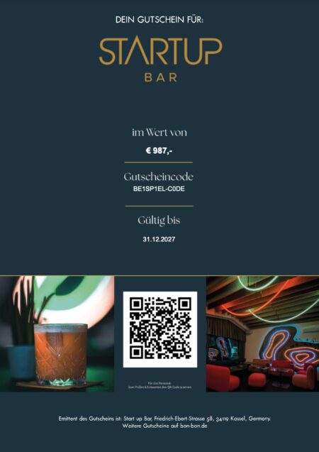 Restaurant-Gutschein für StartUp Bar
