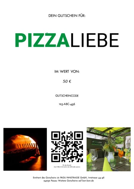 Restaurant-Gutschein für PIZZALIEBE INNSTRASSE