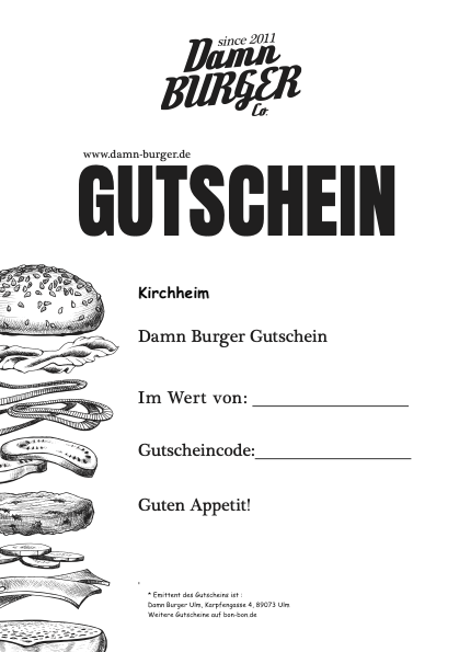 Restaurant-Gutschein für Damn Burger Kirchheim