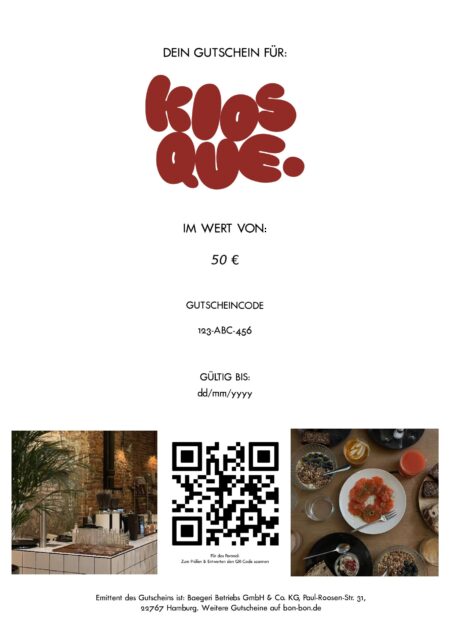 Restaurant-Gutschein für Kiosque