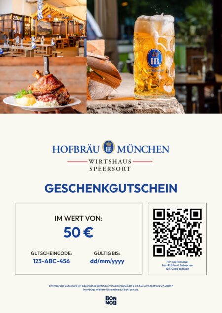 Restaurant-Gutschein für Hofbräu Wirtshaus Speersort