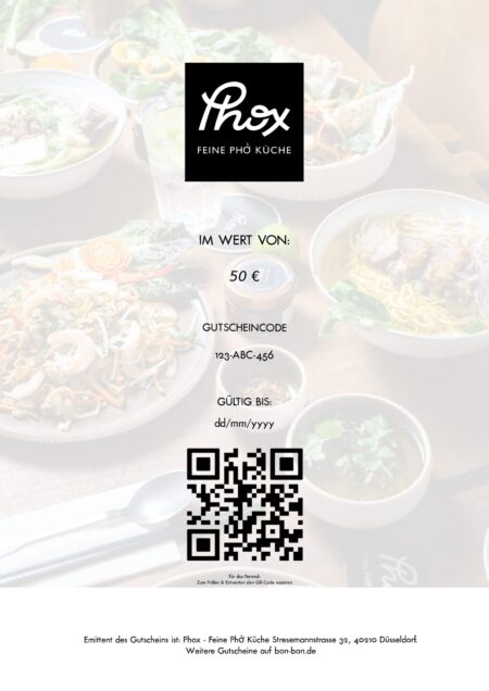 Restaurant-Gutschein für Phox – Feine Phở  Küche