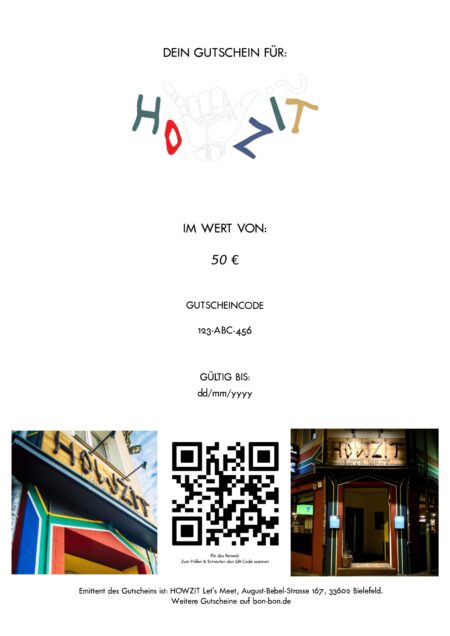 Restaurant-Gutschein für HOWZIT Let’s Meet