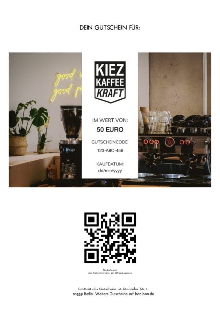 Restaurant-Gutschein für Kiez Kaffee Kraft Moabit