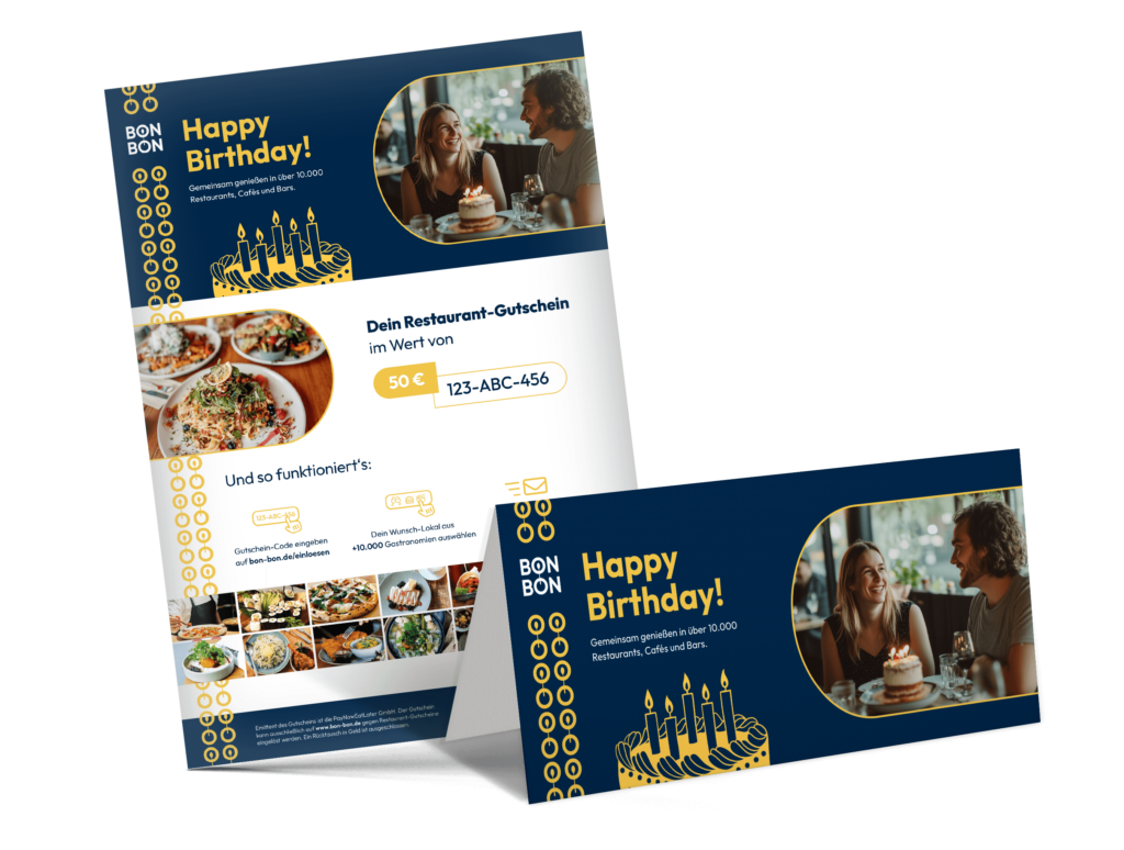 Geschenkgutschein Geburtstag Restaurant Gutschein