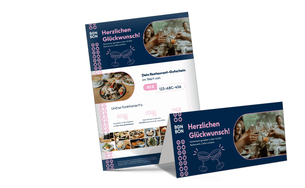 Geschenkgutschein Herzlichen Glückwunsch Restaurant Gutschein