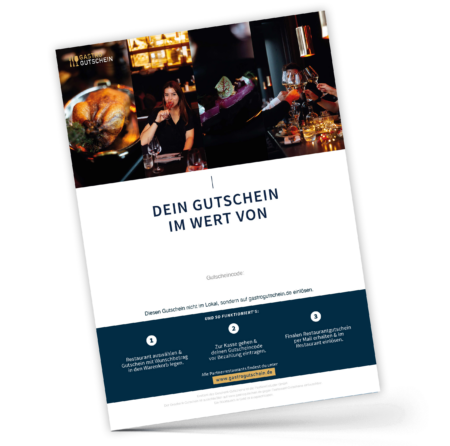 Restaurant-Gutschein für Gastrogutschein
