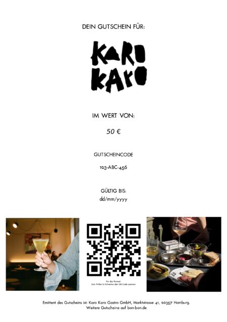 Restaurant-Gutschein für Karo Karo