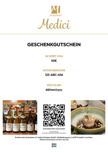 Restaurant-Gutschein für Medici