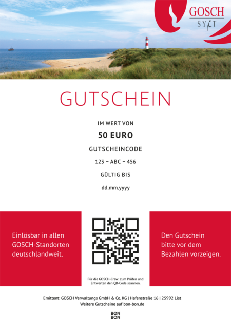 Restaurant-Gutschein für GOSCH Sylt