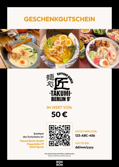Restaurant-Gutschein für Takumi NINE