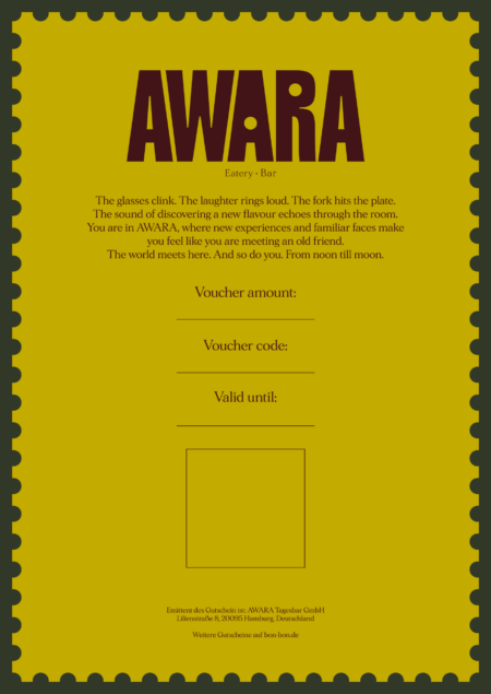 Restaurant-Gutschein für AWARA Eatery & Bar