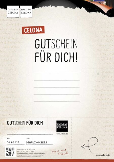 Restaurant-Gutschein für Cafe & Bar Celona