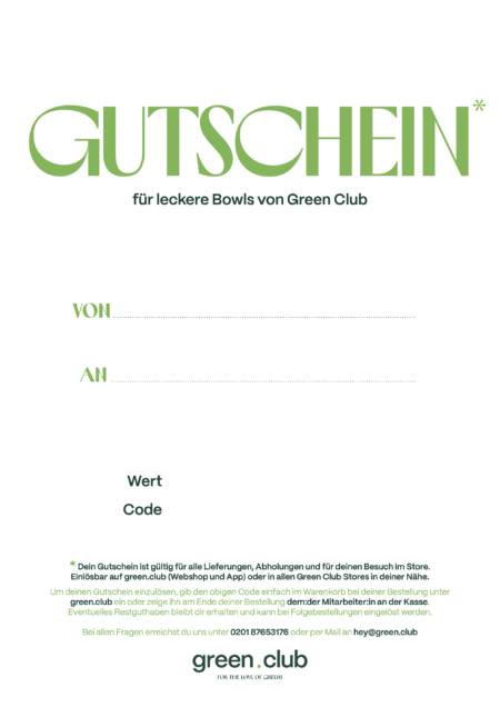 Restaurant-Gutschein für Green Club