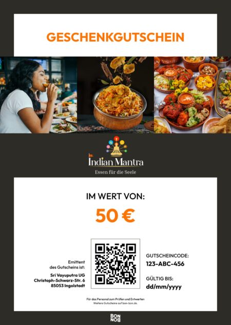 Restaurant-Gutschein für Indian Mantra