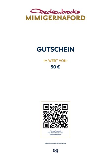 Restaurant-Gutschein für Deckenbrocks Mimigernaford