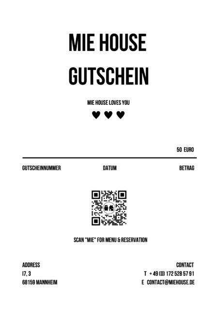 Restaurant-Gutschein für Mie House