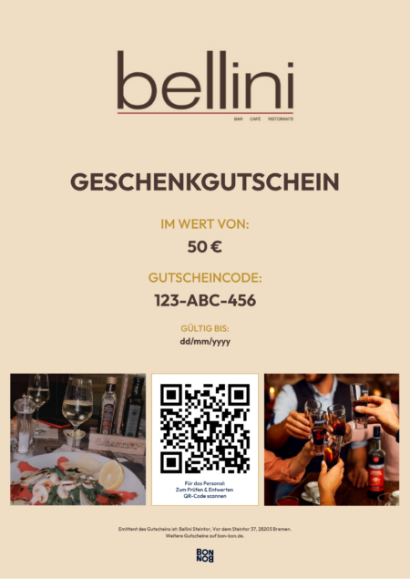 Restaurant-Gutschein für Bellini Steintor