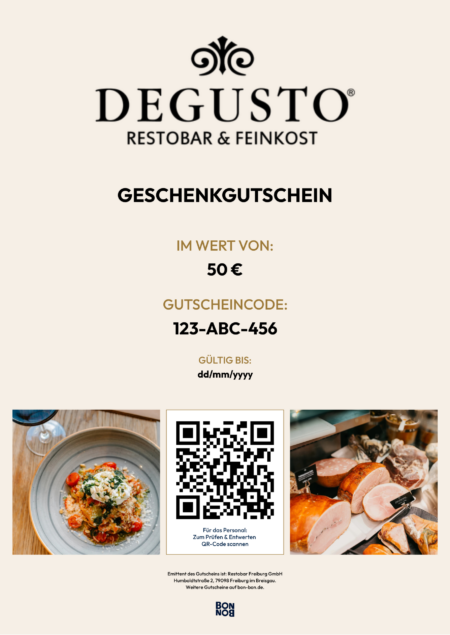 Restaurant-Gutschein für Degusto